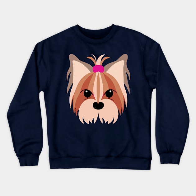 Yorkshire Terrier Pink Dog Lover Yorkie Retro Crewneck Sweatshirt by BetterManufaktur